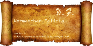Wermescher Felícia névjegykártya